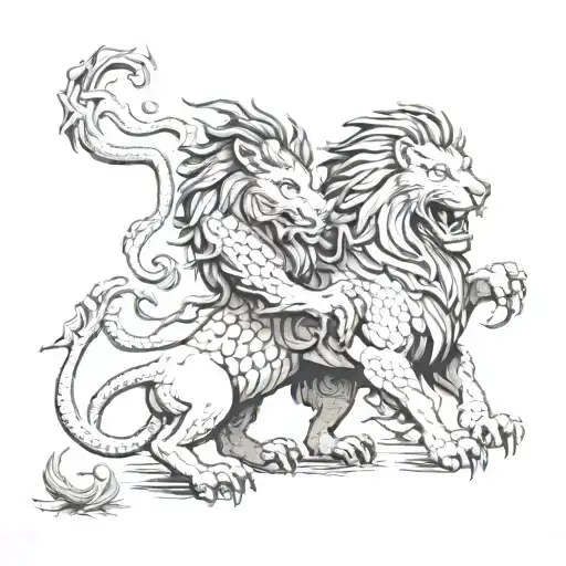 Lion And Dragon