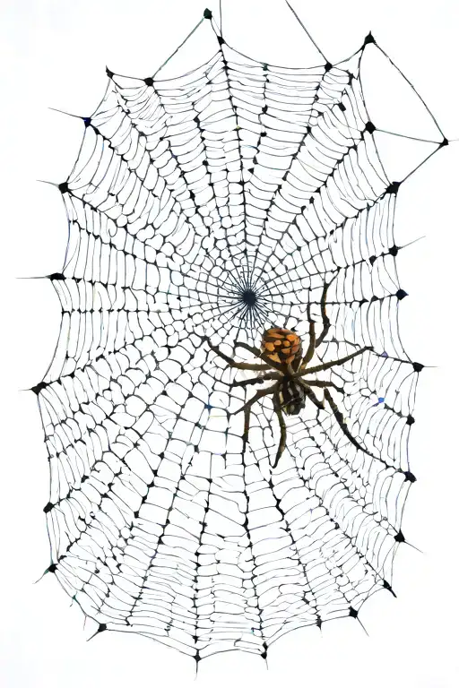 Orb Weaver Spider And Web