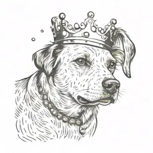 Dog With Crown On The Head