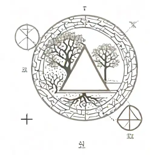 A Tree Inside Of A Circle Inside Of A Square Inside Of A Triangle