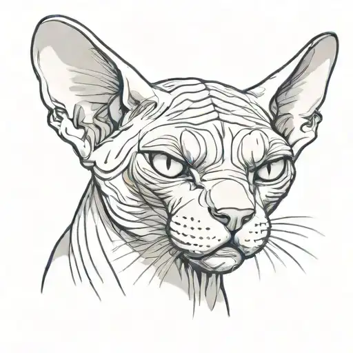 Angry Sphynx Cat