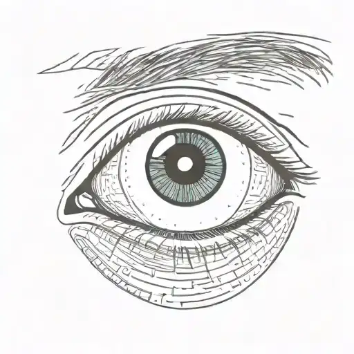 An Eye In The Dark That Is Looking To A Person