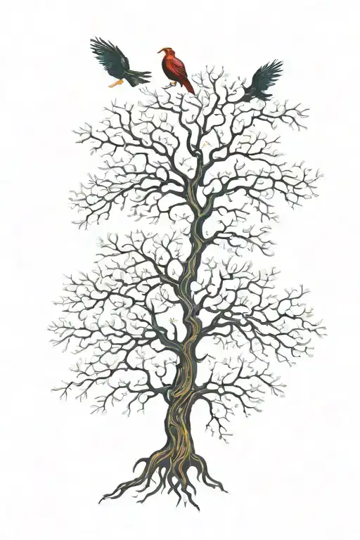 Tree Without Leaves And Phoenix Rising