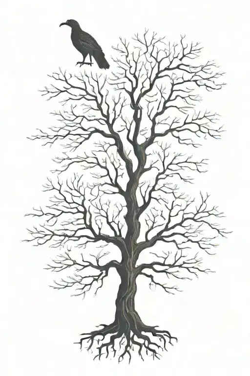 Tree Without Leaves And Phoenix Rising