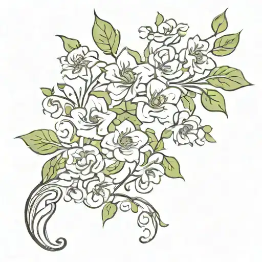 Flower Vine Representing Family