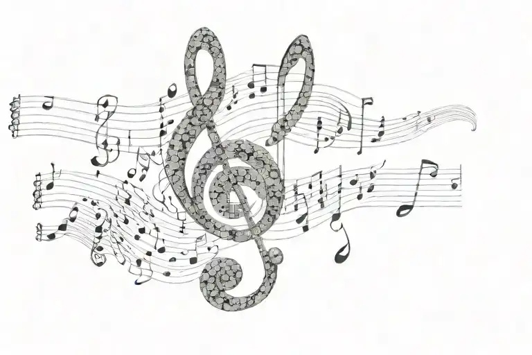 Treble Clef With 93 Million Miles Sheet Music Notes