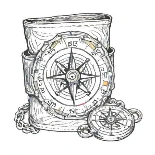 Armband With Compass In The Middle