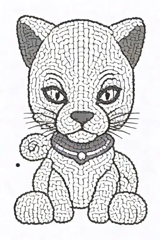 A Crochet Pattern Inspired By A Galaxy With A Black Panther Silhouette In The Center