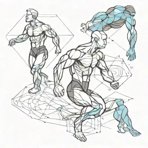 Geometric Shapes Representing Different Muscle Groups