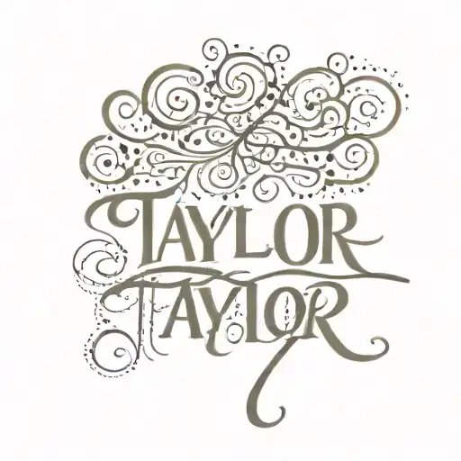 Script Text Of The Name Taylor