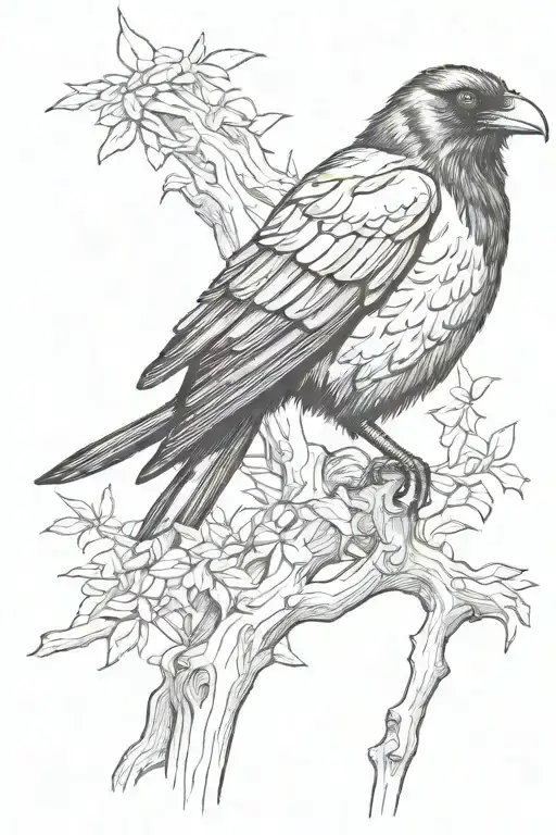 Mean Crow Sitting Alone