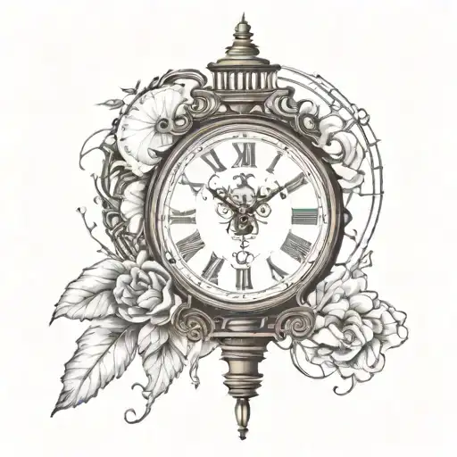 Time I Reincarnated Forearm Tattoo Haunted Clock