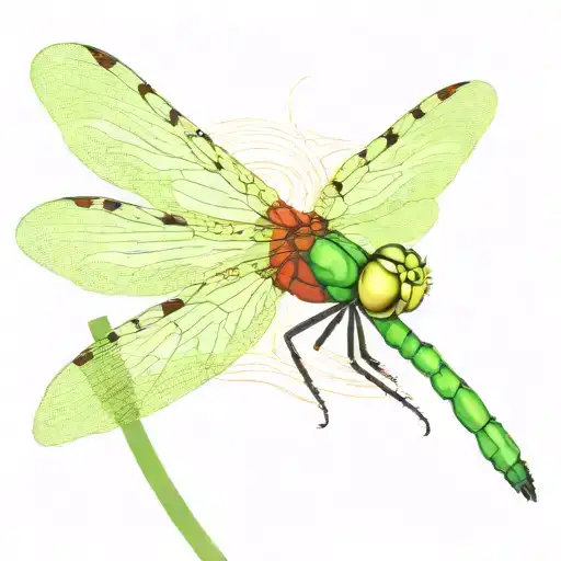 Dragonfly With Rasta Coloring