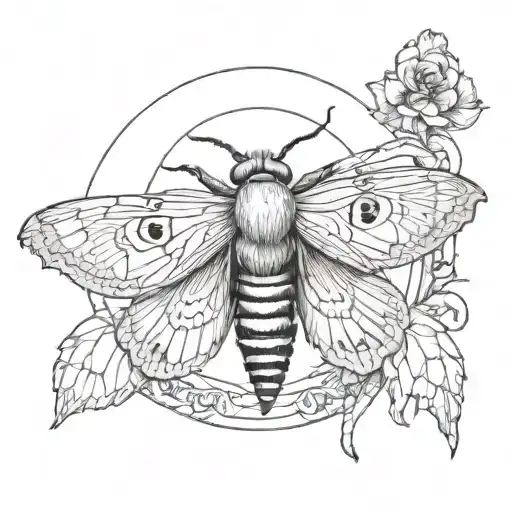 Death Moth In Circle