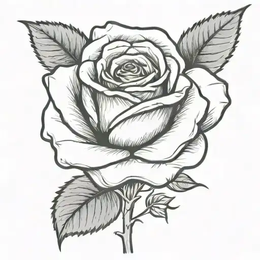 A Rose With A Hidden Mafia Symbol Merging Together