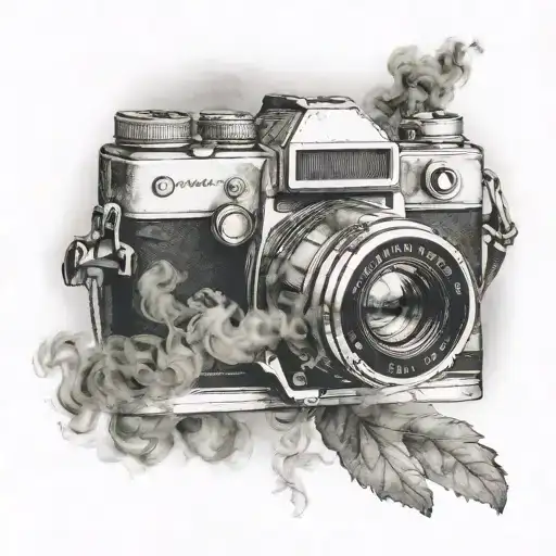 Camera Sitting In Smoke