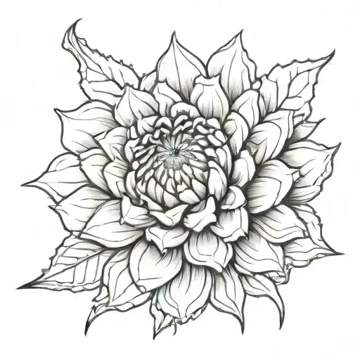 Very Abstract Black Dahlia Flower