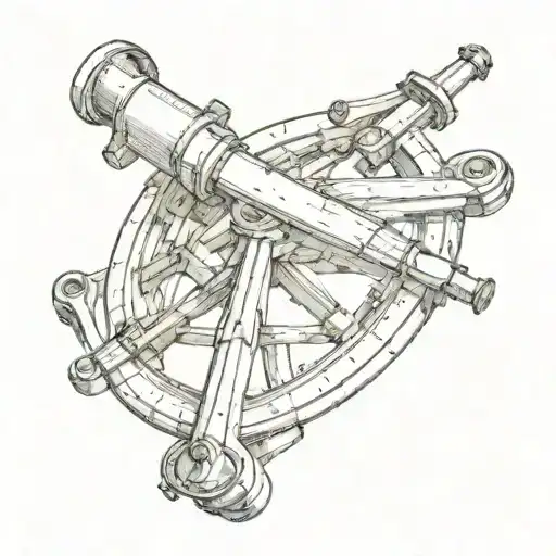 Small Simple Sextant Pointed At Star