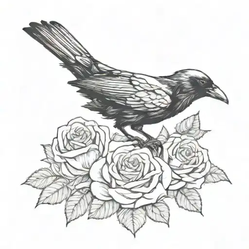 Crow And Rose