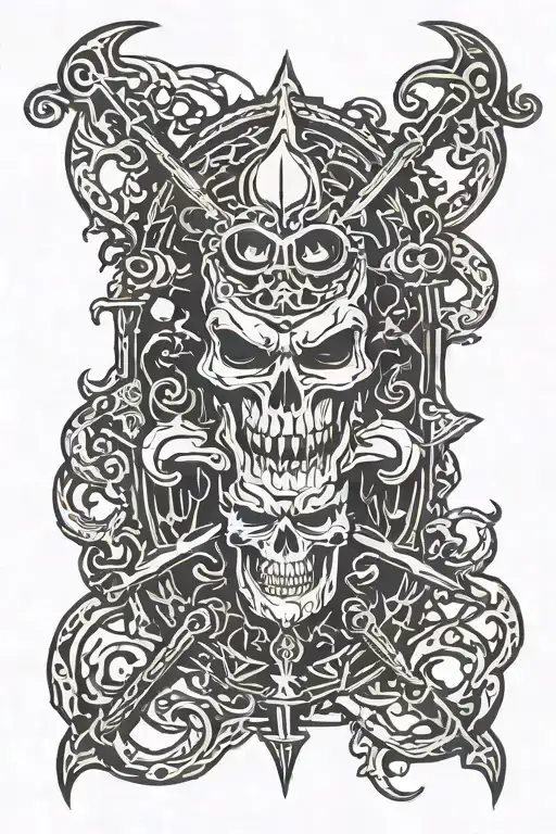 Sadomasochism Symbol Incorperating Mental Health And Macabre Pain Elements