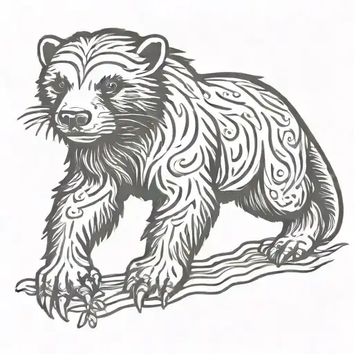 Honey Badger Tattoo Symbol