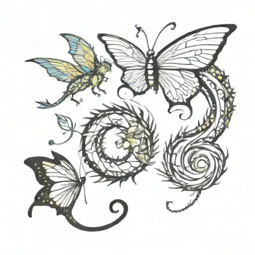 Butterfly And Dragon