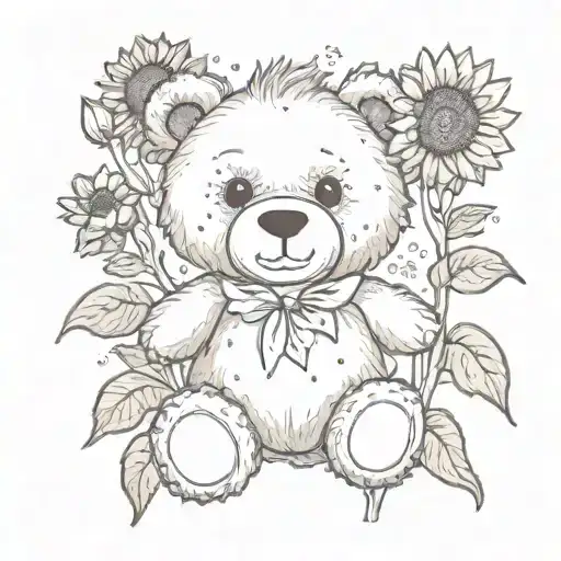 Teddy Bear Sun Sunflower Blooming