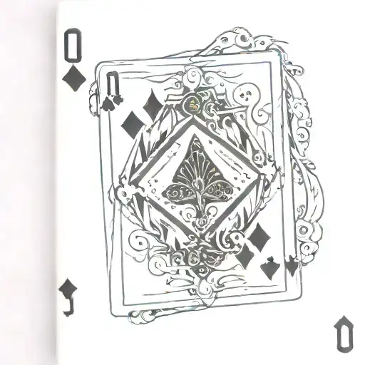 10 Diamonds Playing Card