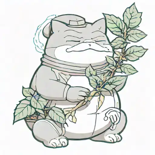 Snorlax Smoking Weed Plant Growing