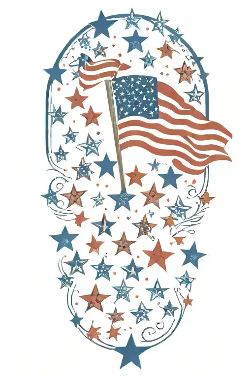 Patriotic American Flag Background