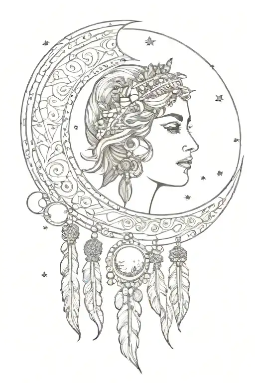Boho Cresent Moon