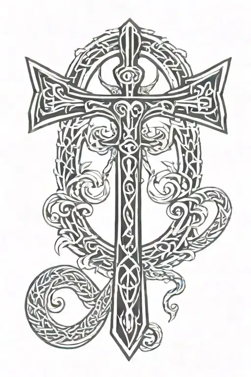 Give Me A Tattoo Picture Of A Ankh Sword