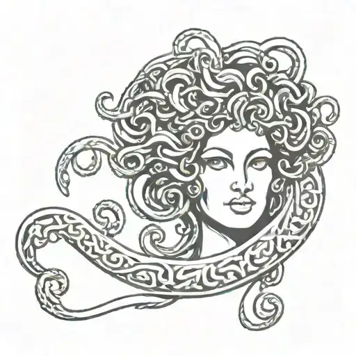 Medusa Head With A Semi Colon Incorporated