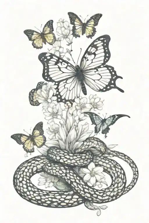 Medusa Butterfly Flower Snake