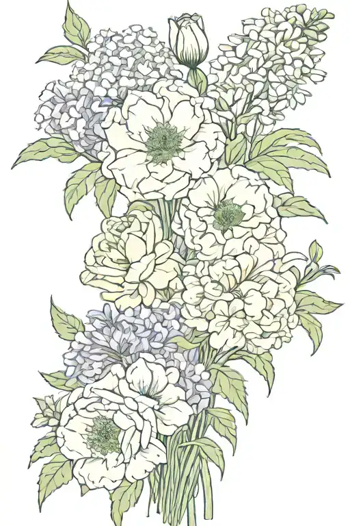 October And May Birth Flower Bouquet