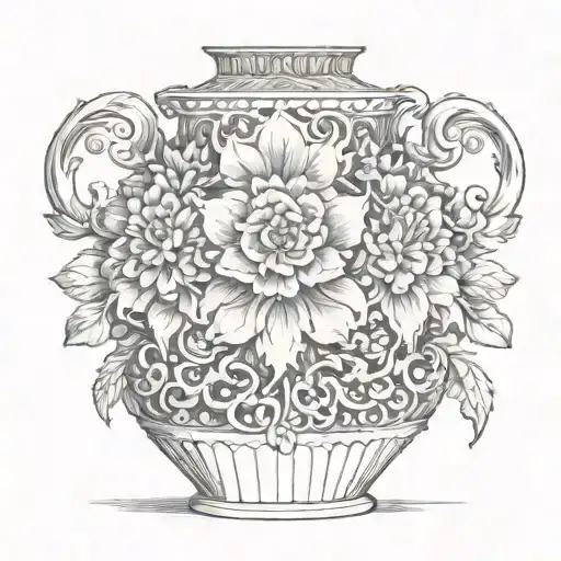 Beautiful Intricate Flower Vase