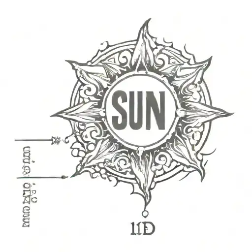 Sun And Reborn With Marathon Font Surrounded