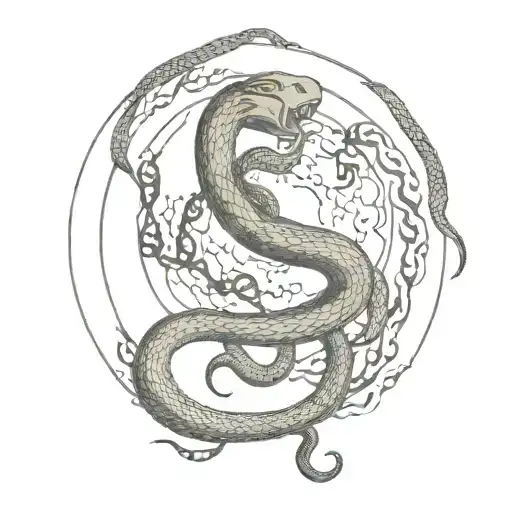 The Moon Surrounded By Snakes