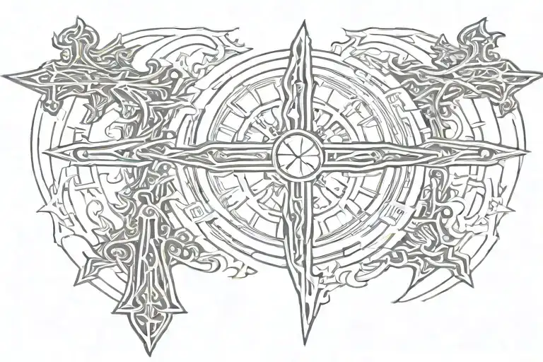 Cross Of Svarog In The Solar Circle