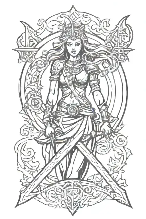 Feminine Fearless Warrior Symbol