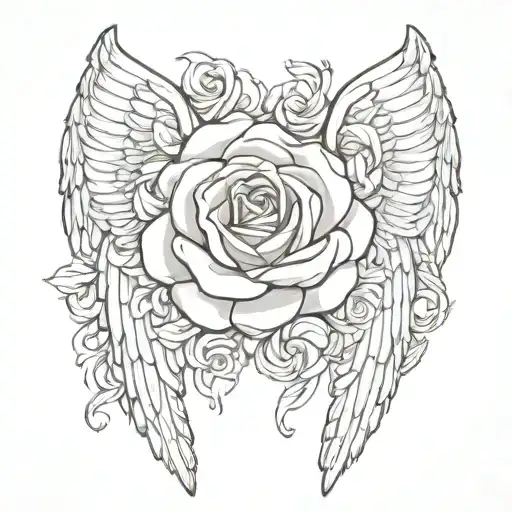 Rose Angel Wings