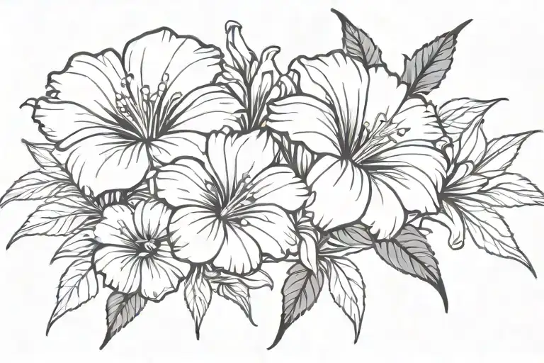 Carnation Daisy Lily Morning Glory