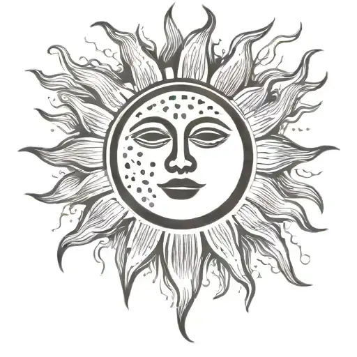 Black Sun Shining Without Face Made