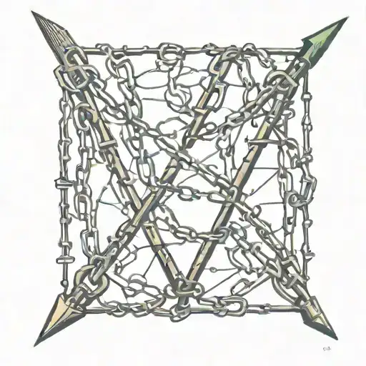 Arrow Breaking Free From Chains