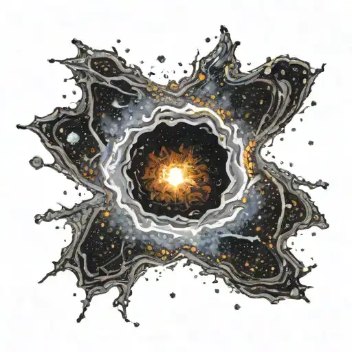 Blackhole In The Middle Of A Galaxy