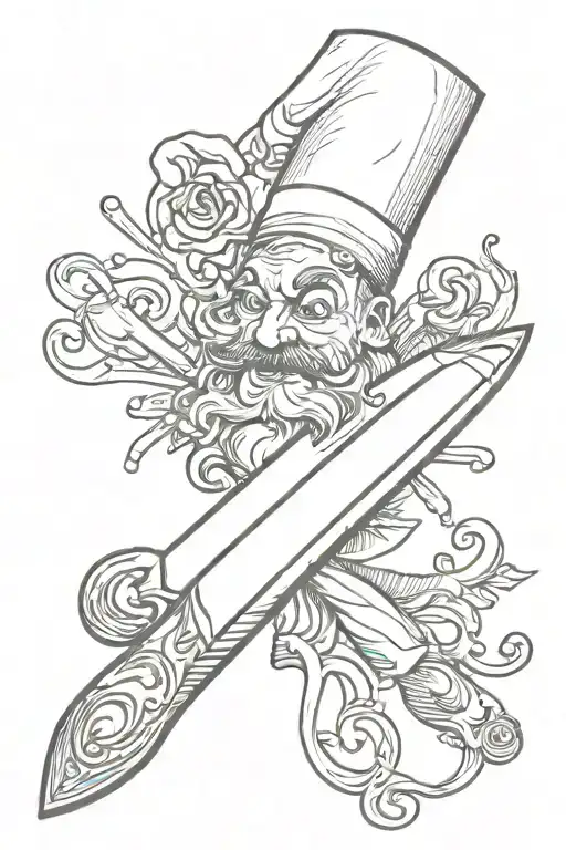 Chef Knife's Crossed With One Being A Zester