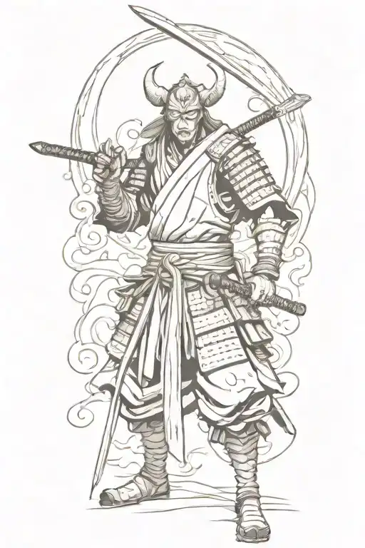Demon Samurai With Sword