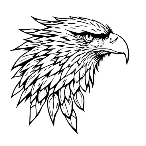 A Native American Style Eagle Silouhet