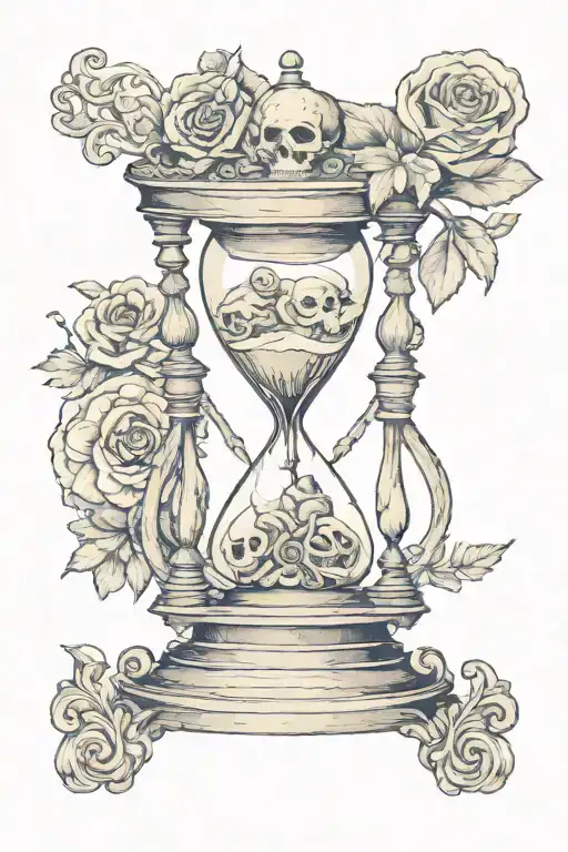 Hourglass With Memento Mori