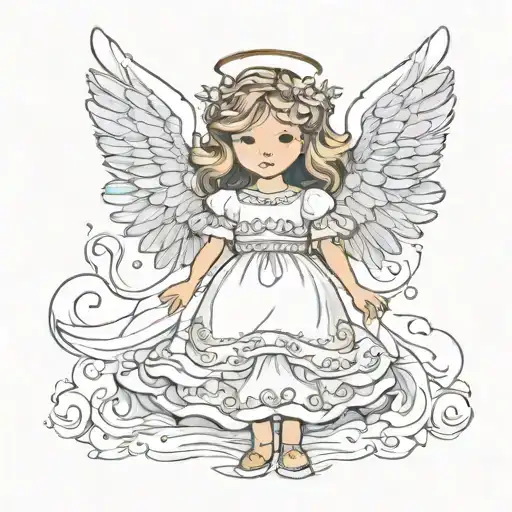 Angel Girl With Dress
